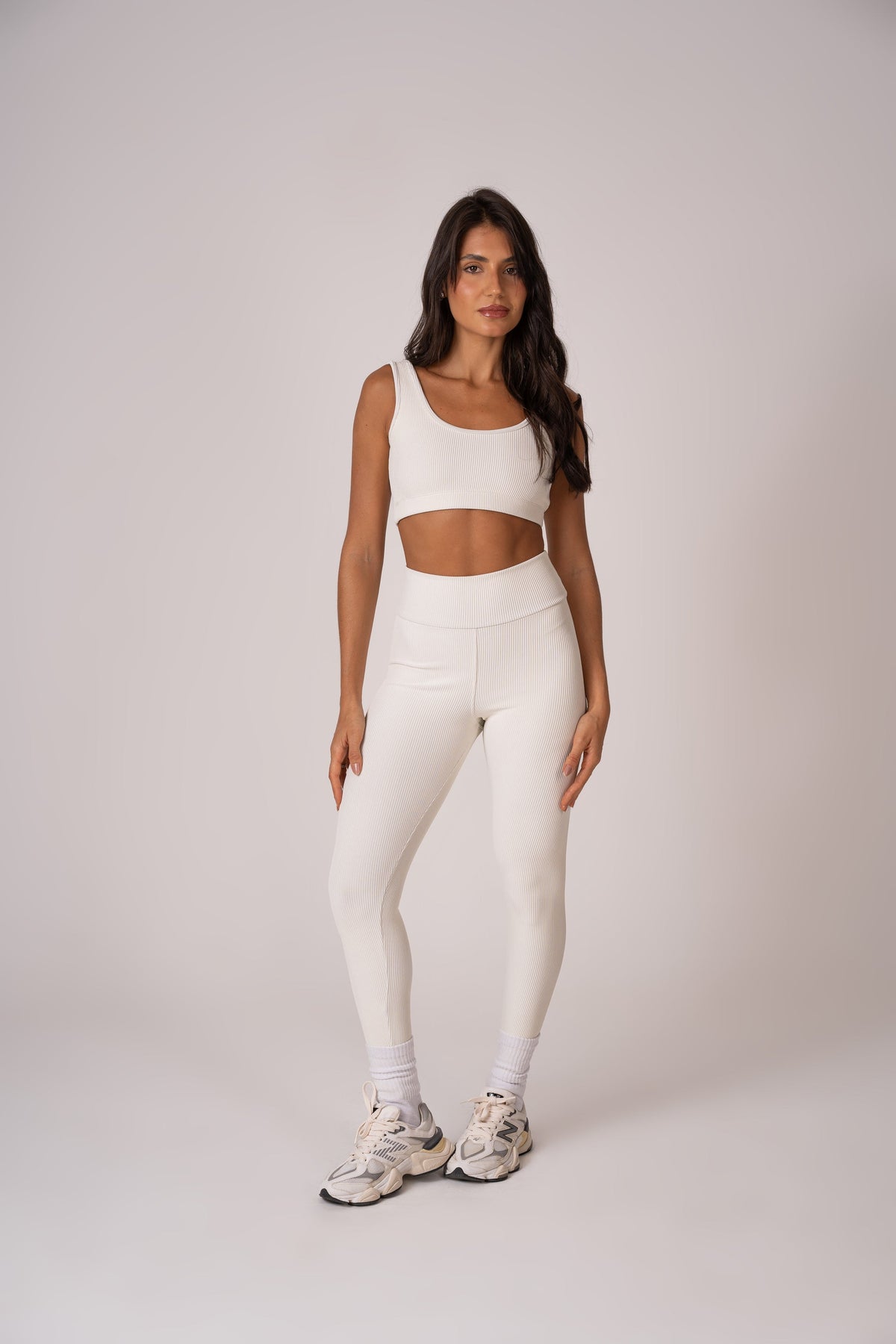 Flow Leggings & Strap Top Set — Off-White