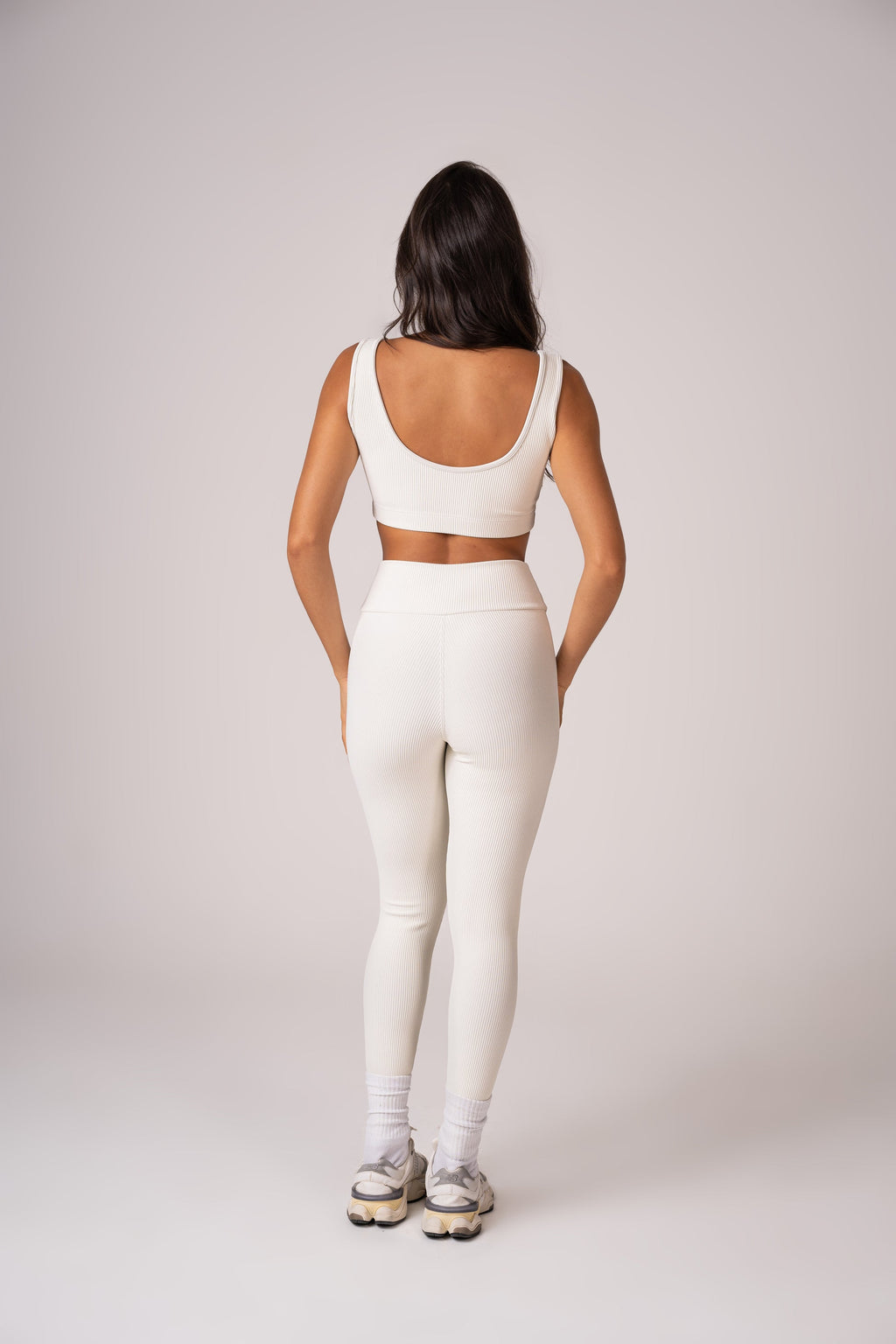 Flow Leggings & Strap Top Set — Off-White