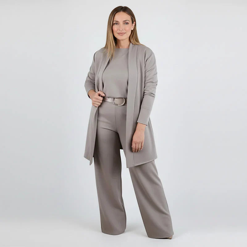 Ensemble 3 pièces élégant à la coupe fluide Lunara
