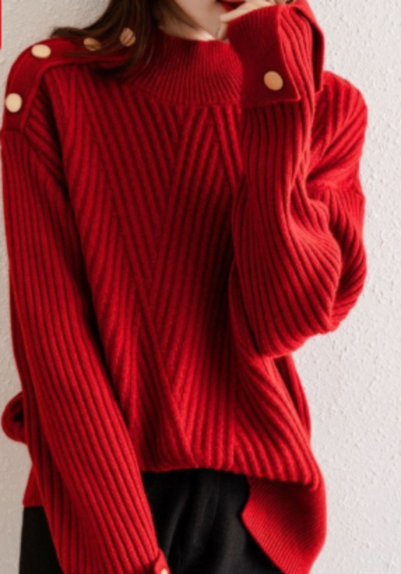 Pull Avec Col Montant Pour Femmes Cleo