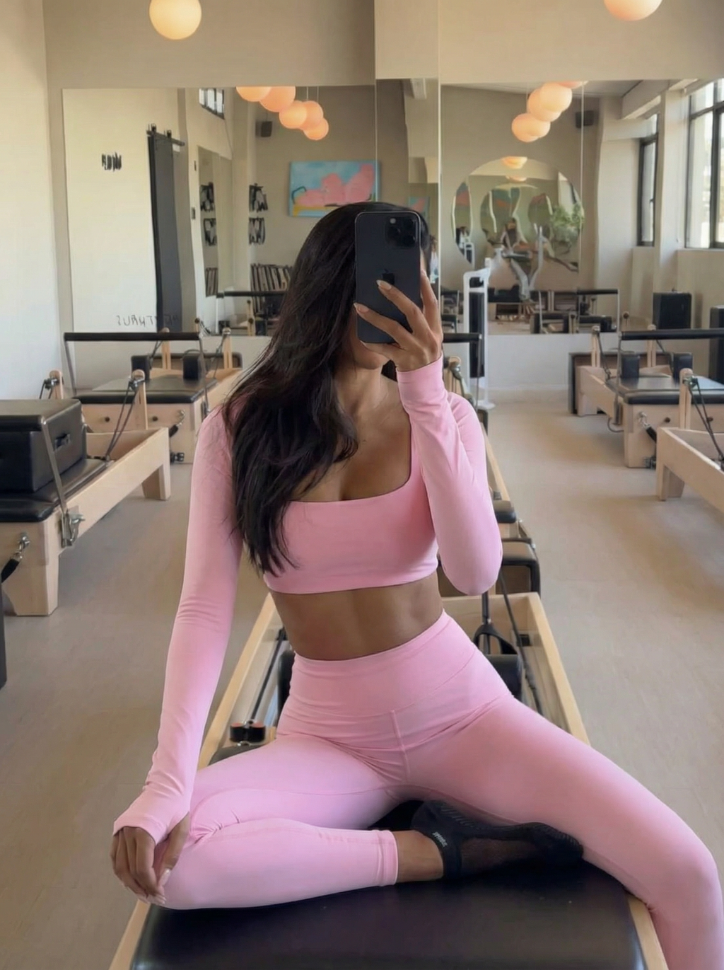 Solenne Aura Long-Sleeve Yoga Top